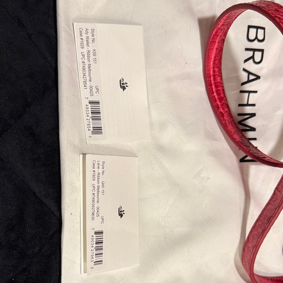 Brahmin Lane Vibrant Pink Croc-Embossed Crossbody Bag and Wallet - Picture 5 of 6